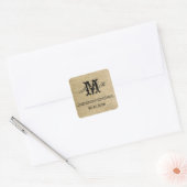 Western Burlap Monogram Aufkleber (Umschlag)
