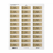 Western Burlap Wedding Rücksendeadresse (Vorne)