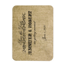 Western Burlap Wedding Save the Date