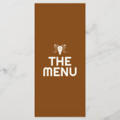 Western Burnt Orange Bull Skull Moderne Hochzeit Menükarte (Rückseite)