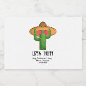 Western Cactus Cowboy Funny Custom Theme Party Alkoholflaschenetikett (Einzelnes Label)