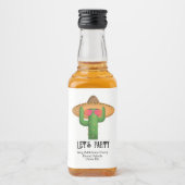 Western Cactus Cowboy Funny Custom Theme Party Alkoholflaschenetikett (Vorderseite)