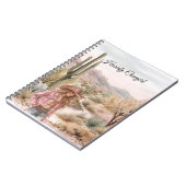 Western Cactus Desert Blond Cowgirl Notizblock (Linke Seite)