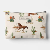 Western Cactus Desert Horse Cowgirl Personalisiert