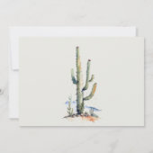 Western Cactus Desert Landscape Probe Abendessen Einladung (Rückseite)