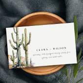 Western Cactus Desert Landscape Wedding Website Begleitkarte