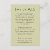 Western Cactus Desert Modern Boho Wedding Details Begleitkarte (Vorderseite)