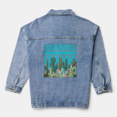 Western Cactus Garden mit Stammesmotiv Jeansjacke (Rückseite)