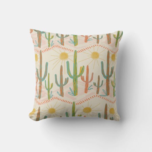 Western Cactus Landscape Design Kissen (Vorderseite)