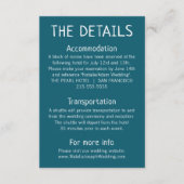 Western Cactus Modern Boho West Wedding Details Begleitkarte (Vorderseite)