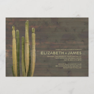 Western Cactus Wedding Einladungen