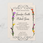 Western Calla Lily Posh Hochzeit Einladung (Vorne/Hinten)