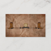 Western Candle Business Card Visitenkarte (Rückseite)