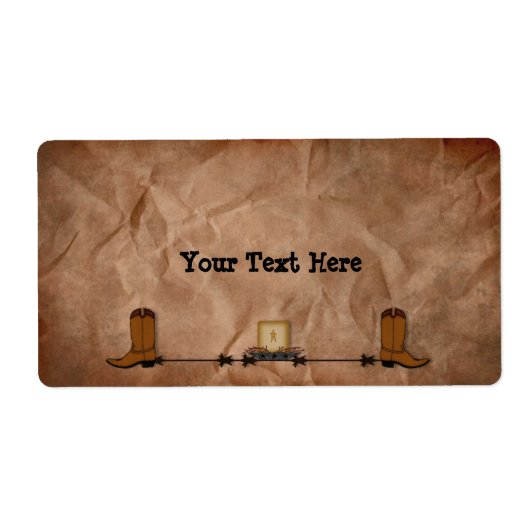 Western Candle Label (Vorne)