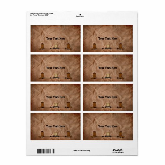 Western Candle Label (Vorne)