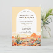 Western Canyon Mexican Cactus Desert Boho Einladung (Stehend Vorderseite)