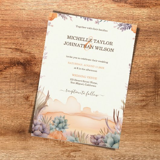 Western Canyon Mexican Cactus Desert California Einladung