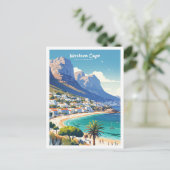 Western Cape Südafrika Illustration Travel Postkarte (Stehend Vorderseite)
