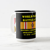 Western-Caroline-Inseln-Operation Zweifarbige Tasse (Vorderseite Links)