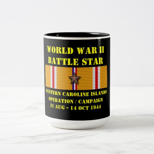 Western-Caroline-Inseln-Operation Zweifarbige Tasse (Mittel)