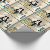 Western Cartoon Wedple Ranch Szene Geschenkpapier (Ecke)