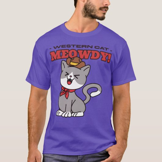 Western Cat Vintag T-Shirt (Vorderseite)