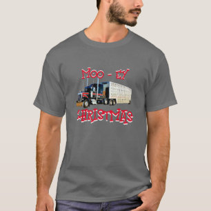 Western Cattle Hauler Truck Trailer Weihnachten T-Shirt