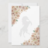 Western Champagne Gold Save the Date Quinceñera Einladung (Rückseite)