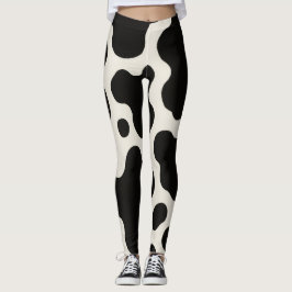 Western Charm Rodeo Saison Spaß Kuhdruck Leggings