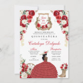 Western Charro Princess Quinceañera Einladung (Vorderseite)