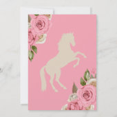 Western Charro Rosa Roses Roses Quinceañera Einladung (Rückseite)