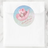 Western Chic Cowgirl Hutsticker Runder Aufkleber (Tasche)