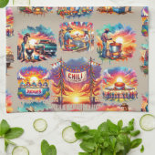 Western Chili Cookies Szenen 1 Geschirrtuch (Gefaltet)