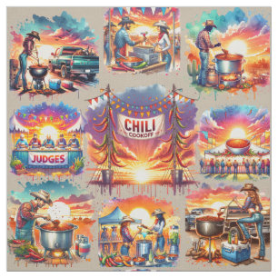 Western Chili Cookies Szenen 1 Stoff