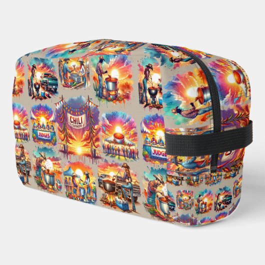 Western Chili Cookies Szenen 1 Waschbeutel (Linke Seite)