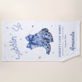 Western Chinoiserie Saddlin Up Junggeselinnen-Absc Strandtuch (Vorderseite)