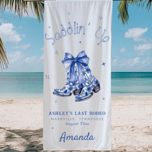 Western Chinoiserie Saddlin Up Junggeselinnen-Absc Strandtuch