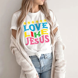 Western Christliches Shirt, Liebe wie Jesus T-Shirt
