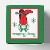 Western Christmas Cowboy Boot Geschenk oder Gefall Geschenkschachtel (Oben)