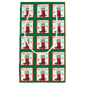 Western Christmas Cowboy Boot Geschenktasche Kleine Geschenktüte (Vorderseite)
