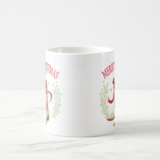 Western Christmas Cowboy Boots Kaffeetasse (Mittel)