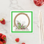 Western Christmas Cowboy Lariat Wreath Serviette (Beispiel)