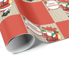 Western Christmas Cowboy Santa Geschenkpapier