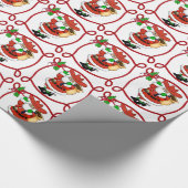 Western Christmas Cowboy Santa Geschenkpapier (Ecke)