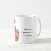Western Christmas Cowboy Santa Kaffeetasse (VorderseiteRechts)