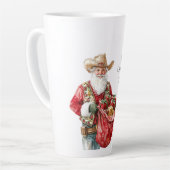 Western Christmas Cowboy Santa Milchtasse (Linke Ecke)