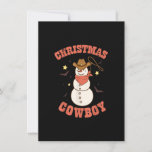 Western Christmas Cowboy Snowman Merry Xmas Groovy Einladung<br><div class="desc">Weihnachten für Shirts,  lustige Weihnachtsmänner,  lustige Weihnachtsgeschenke Shirt-Kinder,  lustiges Erntedank Geschenk Shirt,  Erntedank für Shirt Männer,  Erntedank T - Shirt Frauen</div>