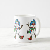 Western Christmas Cowboy Snowman mit Hut Kaffeetasse (VorderseiteRechts)