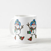 Western Christmas Cowboy Snowman mit Hut Kaffeetasse (Vorderseite Links)