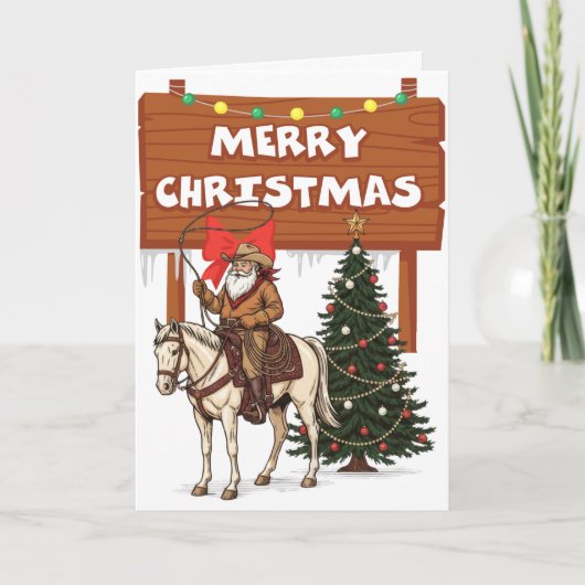 western Christmas holiday card Feiertagskarte (Vorderseite)